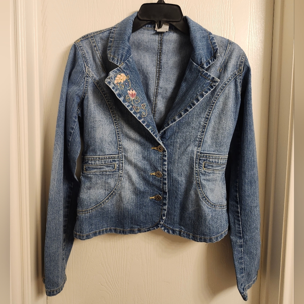 YMI Embroidered Denim Jacket